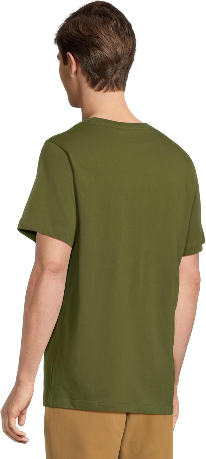 image:imageTHE NORTH FACE Mens Evolution Simple Dome Shortsleeve Tee Standard amp Big Size Cotton Shirt With the Classic LogoWoodland Green