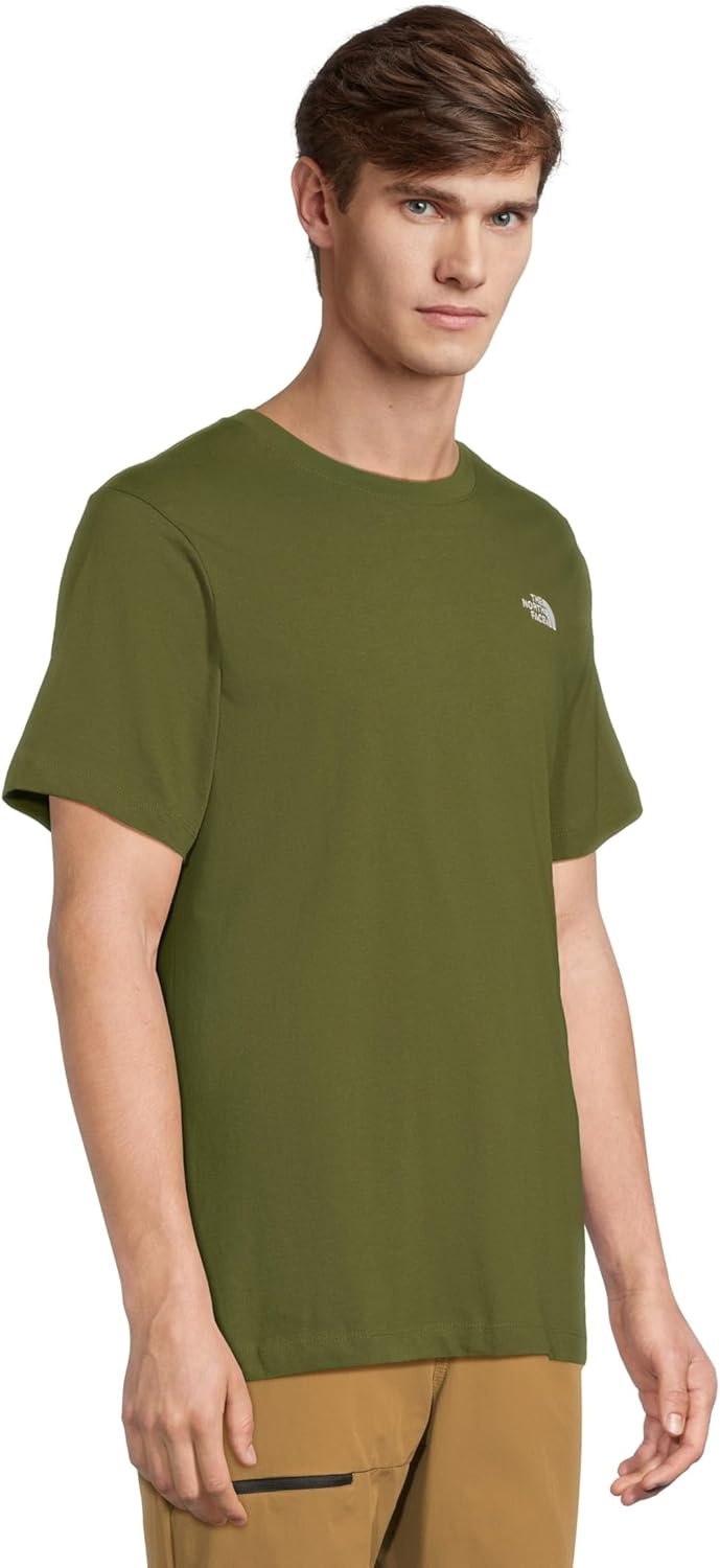 image:imageTHE NORTH FACE Mens Evolution Simple Dome Shortsleeve Tee Standard amp Big Size Cotton Shirt With the Classic LogoWoodland Green