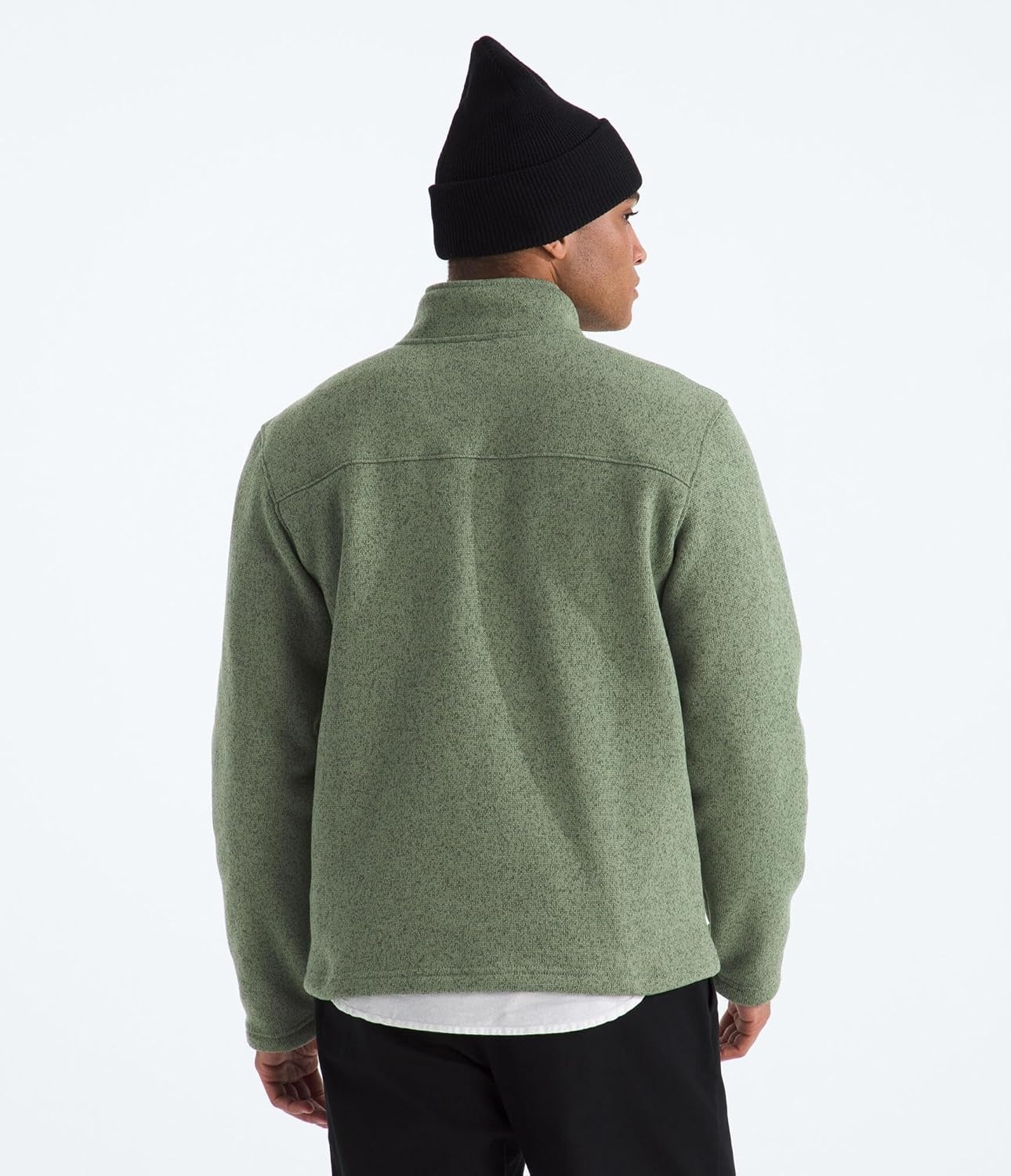 image:imageTHE NORTH FACE Mens Gordon Lyons Quarter Zip Jacket Cold Weather Top With Chest PocketBark Mist Heather