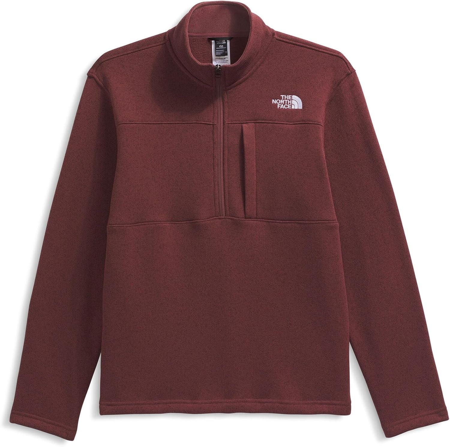 image:imageTHE NORTH FACE Mens Gordon Lyons Quarter Zip Jacket Cold Weather Top With Chest PocketSumac Heather