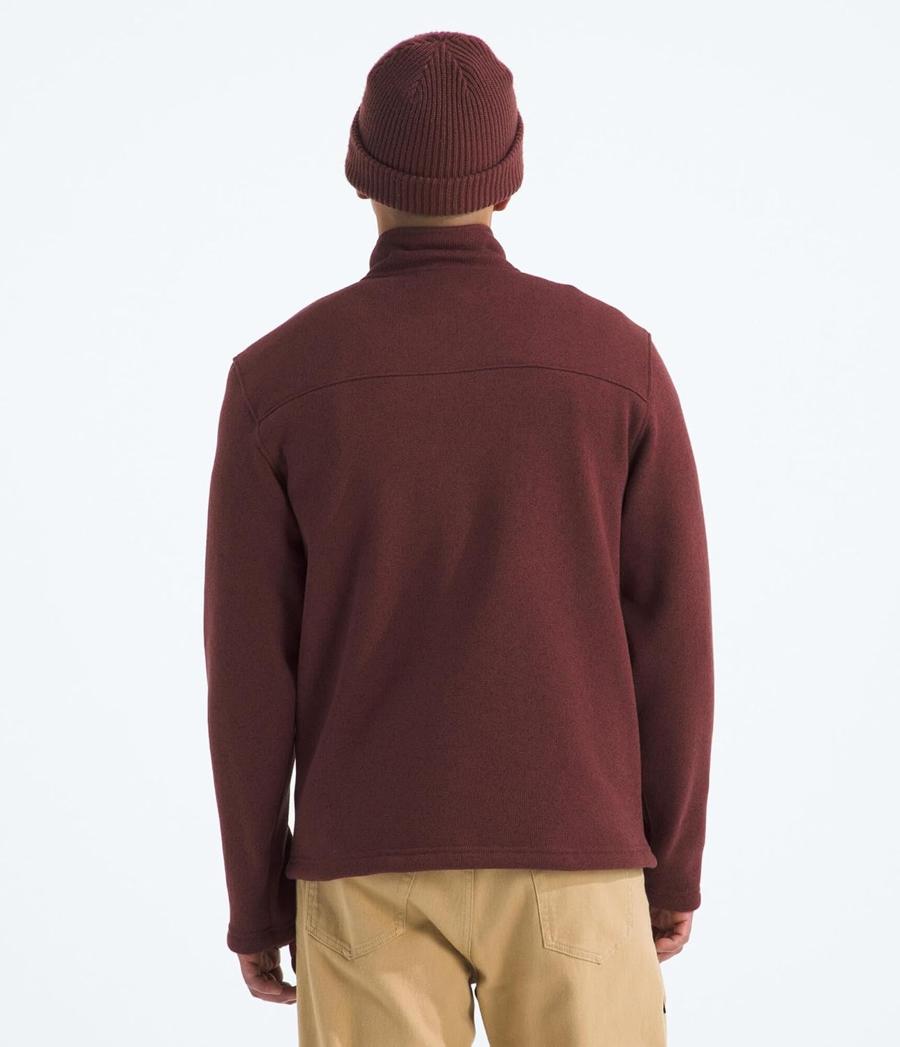 image:imageTHE NORTH FACE Mens Gordon Lyons Quarter Zip Jacket Cold Weather Top With Chest PocketSumac Heather