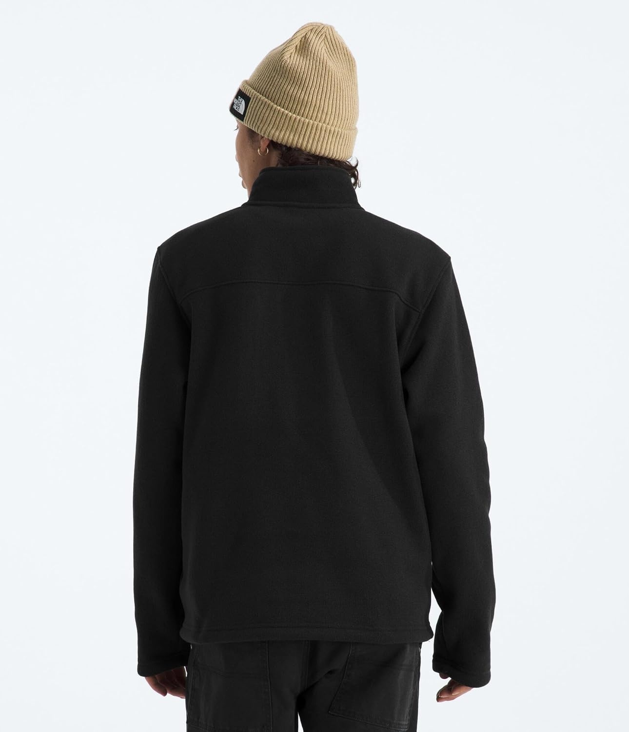 image:imageTHE NORTH FACE Mens Gordon Lyons Quarter Zip Jacket Cold Weather Top With Chest PocketTnf Black Heather