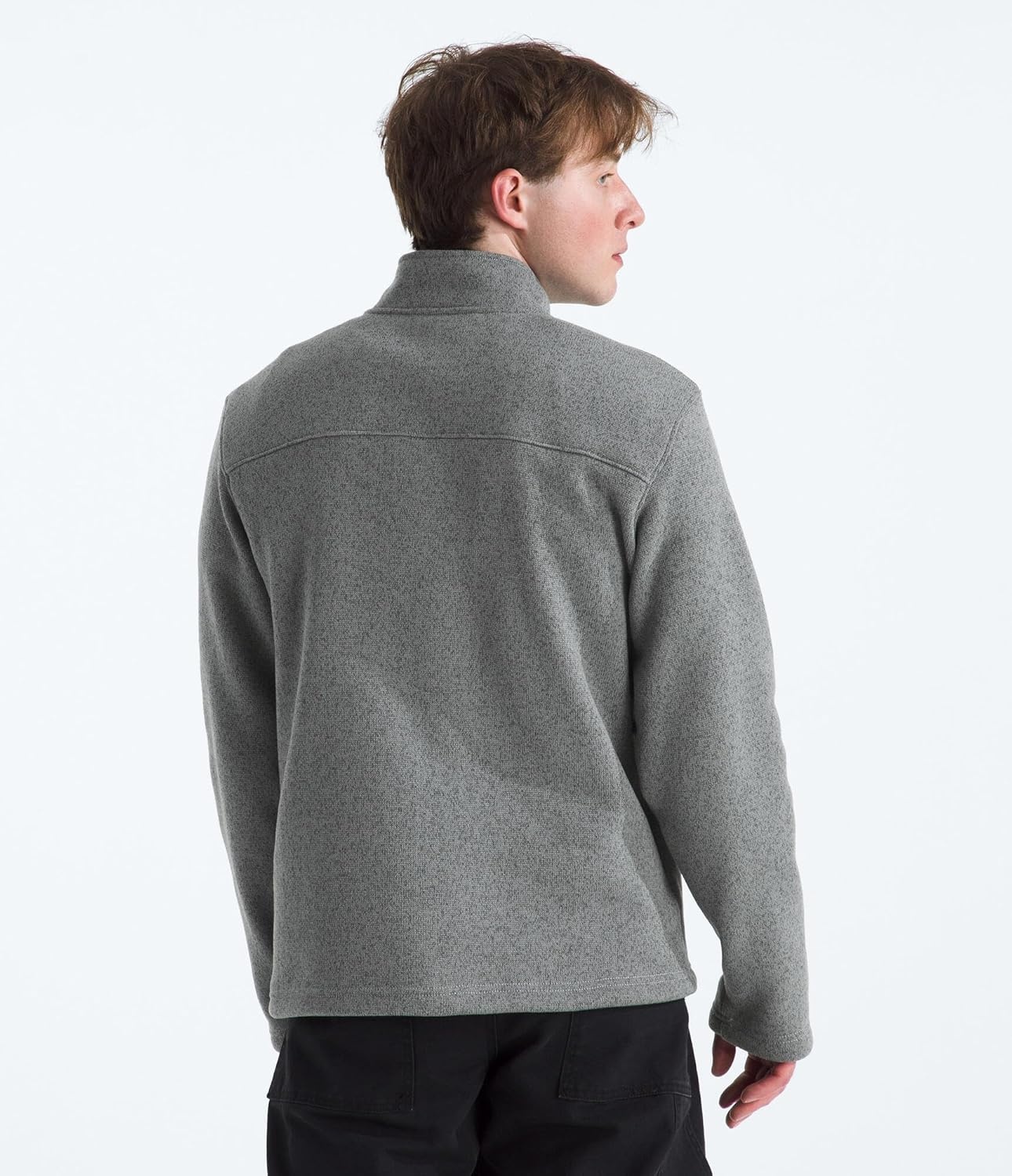 image:imageTHE NORTH FACE Mens Gordon Lyons Quarter Zip Jacket Cold Weather Top With Chest PocketTnf Medium Grey Heather