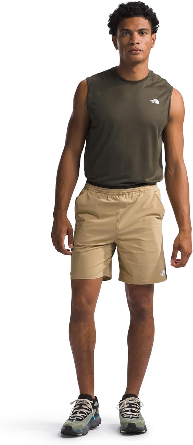 image:imageTHE NORTH FACE Mens Wander Short 20 Moisture Wicking Water Repellent Finish Internal DrawcordKhaki Stone