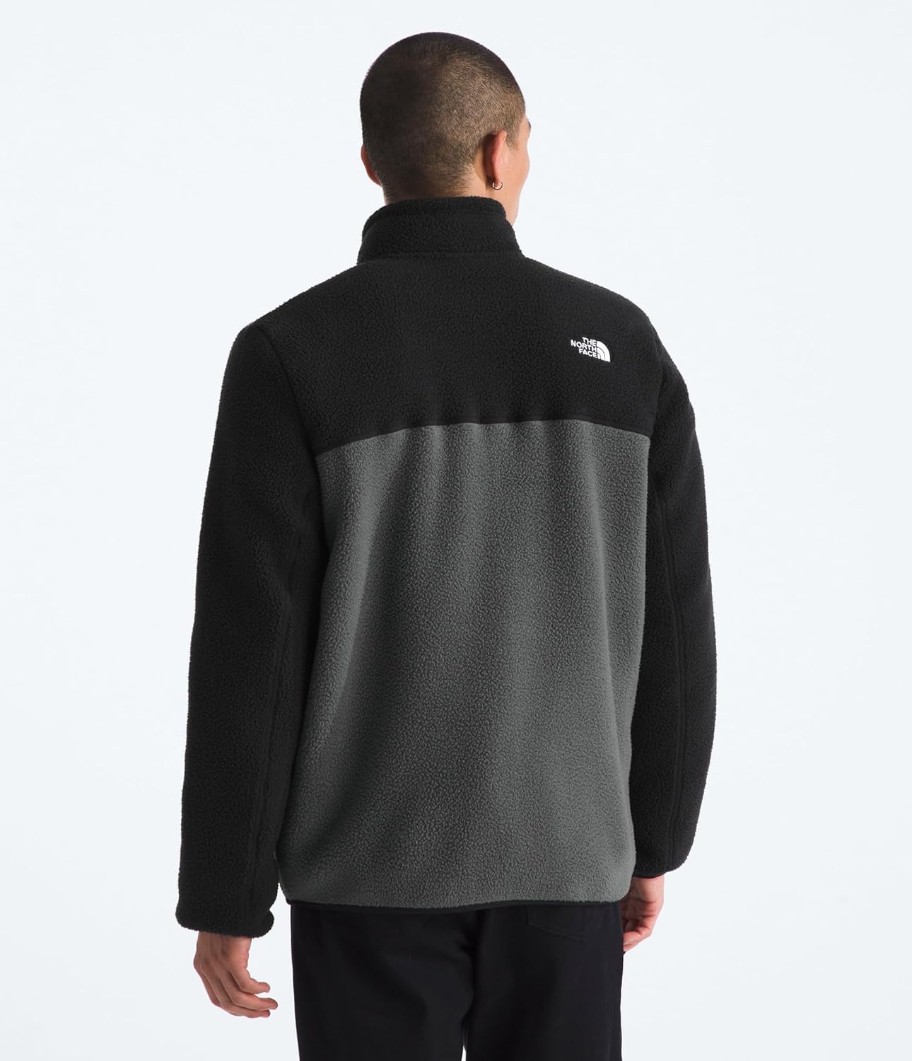 image:imageTHE NORTH FACE Mens Yumiori Full Zip Jacket Lightweight Fleece Coat With Embroidered Logo Zip PocketsAnthracite GreyTnf BlackMonument Grey