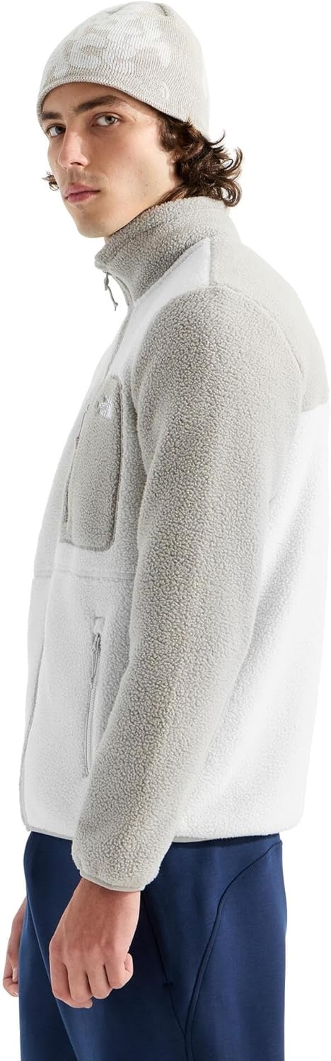 image:imageTHE NORTH FACE Mens Yumiori Full Zip Jacket Lightweight Fleece Coat With Embroidered Logo Zip PocketsCumulus CloudStone Slab