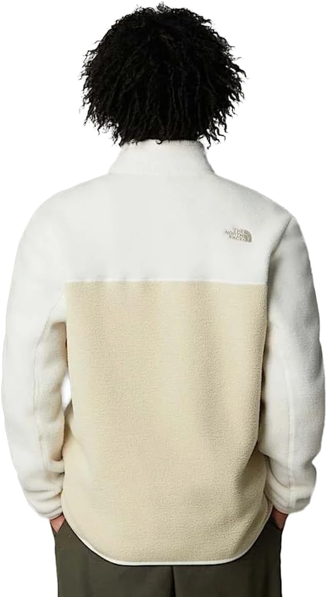 image:imageTHE NORTH FACE Mens Yumiori Full Zip Jacket Lightweight Fleece Coat With Embroidered Logo Zip PocketsGravelwhite Dunegrape
