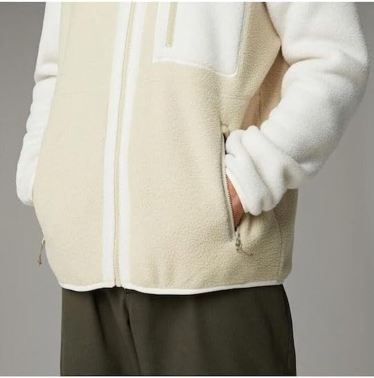 image:imageTHE NORTH FACE Mens Yumiori Full Zip Jacket Lightweight Fleece Coat With Embroidered Logo Zip PocketsGravelwhite Dunegrape