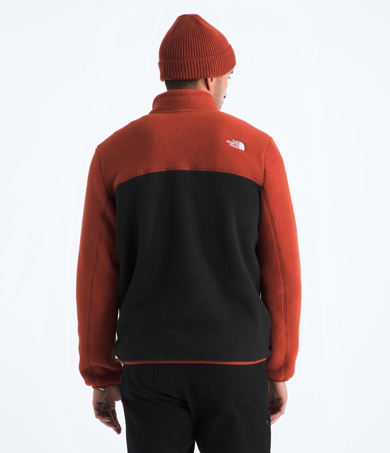 image:imageTHE NORTH FACE Mens Yumiori Full Zip Jacket Lightweight Fleece Coat With Embroidered Logo Zip PocketsTnf BlackEmber SoilIron Clay