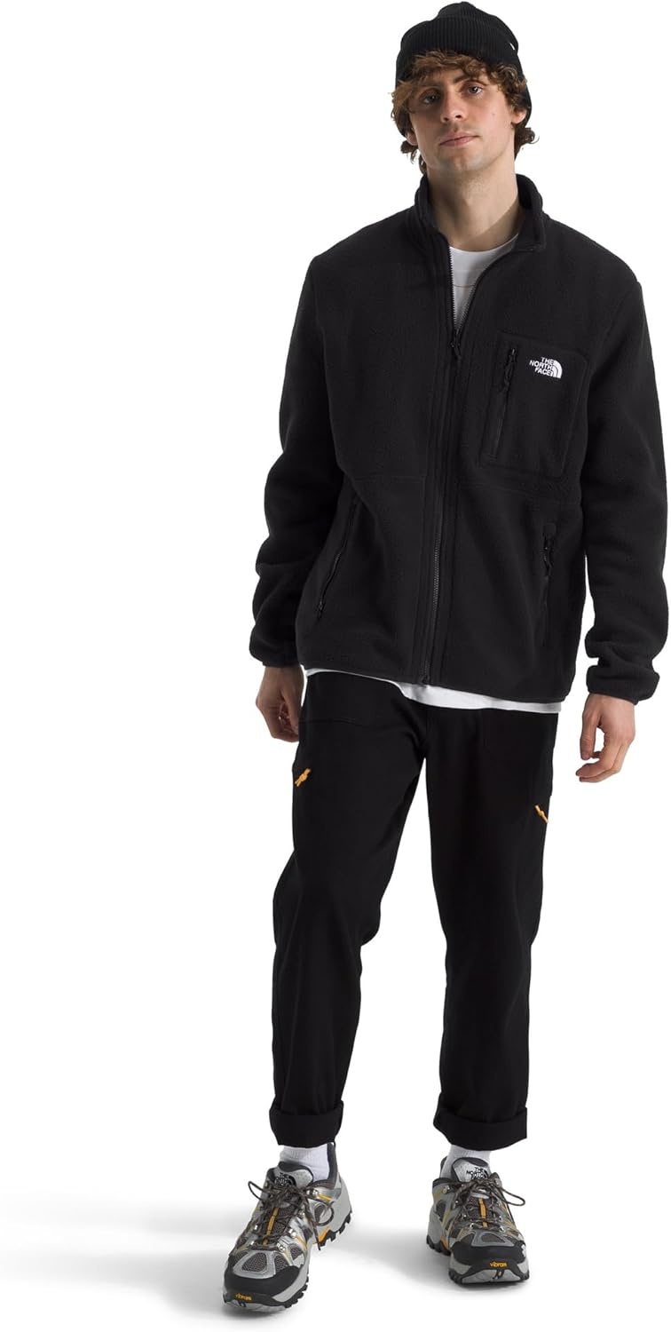 image:imageTHE NORTH FACE Mens Yumiori Full Zip Jacket Lightweight Fleece Coat With Embroidered Logo Zip PocketsTnf BlackTnf BlackTnf Black