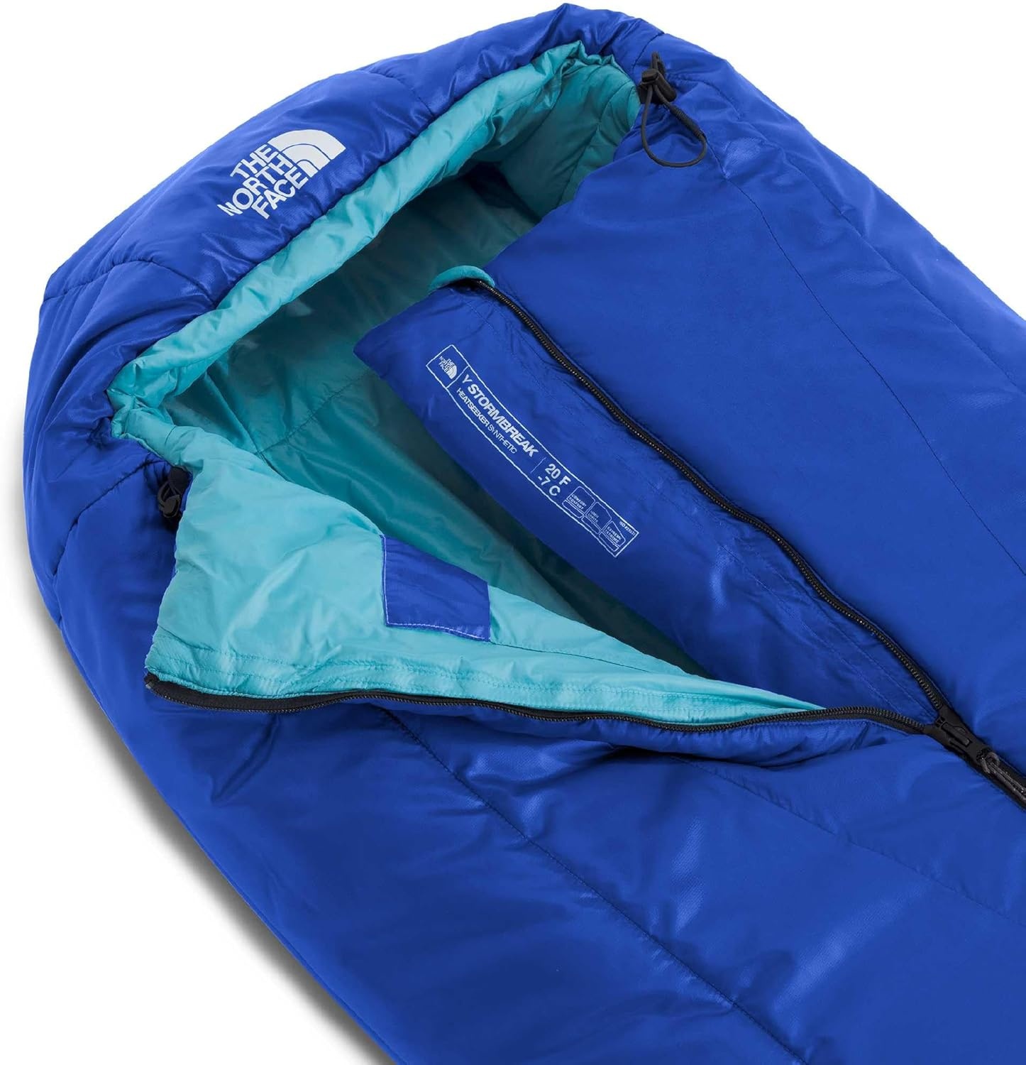 image:imageTHE NORTH FACE Teen Stormbreak 20F 7C Backpacking Sleeping Bag Water Repellent Fully Insulated Includes Stuff Sack TNF BlueRiver Ice Regular