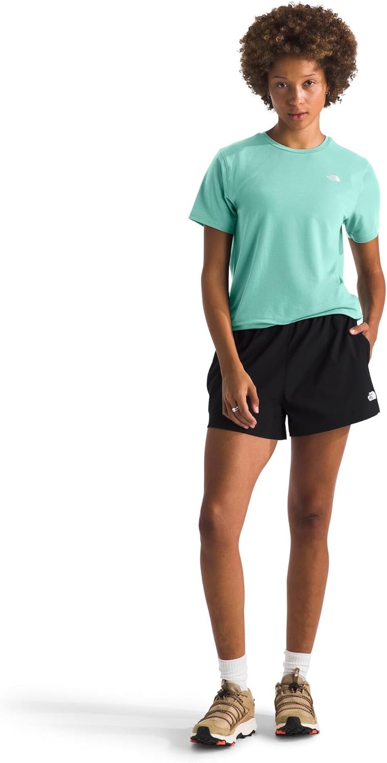 image:imageTHE NORTH FACE Womens Adventure Tee Shortsleeve Crewneck With Moisture Wicking Fabric Setin SleevesBright Foam