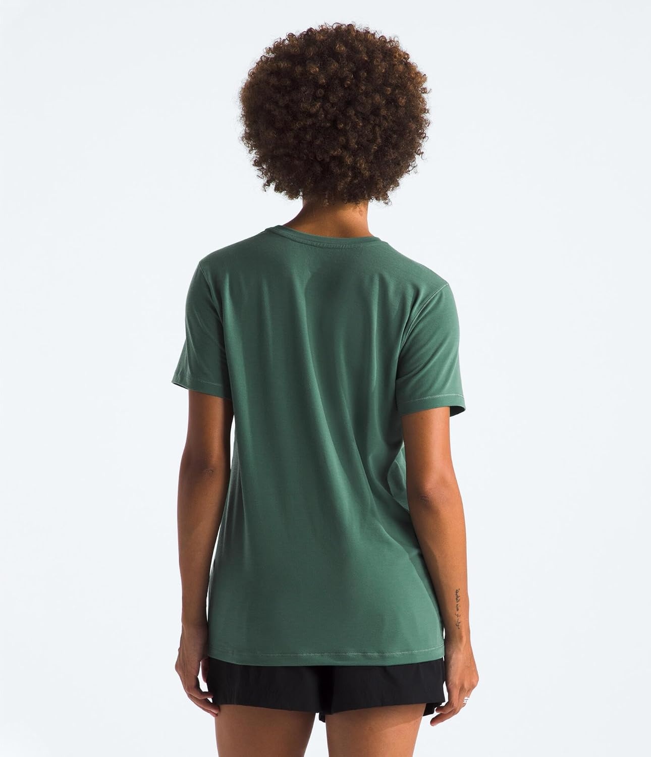 image:imageTHE NORTH FACE Womens Adventure Tee Shortsleeve Crewneck With Moisture Wicking Fabric Setin SleevesDuck Green