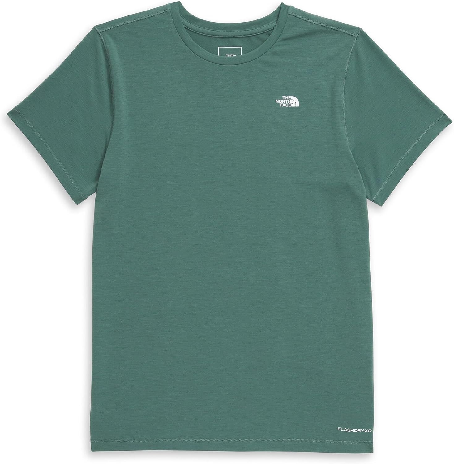 image:imageTHE NORTH FACE Womens Adventure Tee Shortsleeve Crewneck With Moisture Wicking Fabric Setin SleevesDuck Green