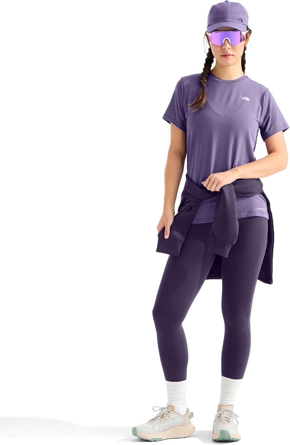 image:imageTHE NORTH FACE Womens Adventure Tee Shortsleeve Crewneck With Moisture Wicking Fabric Setin SleevesGrounded Plum