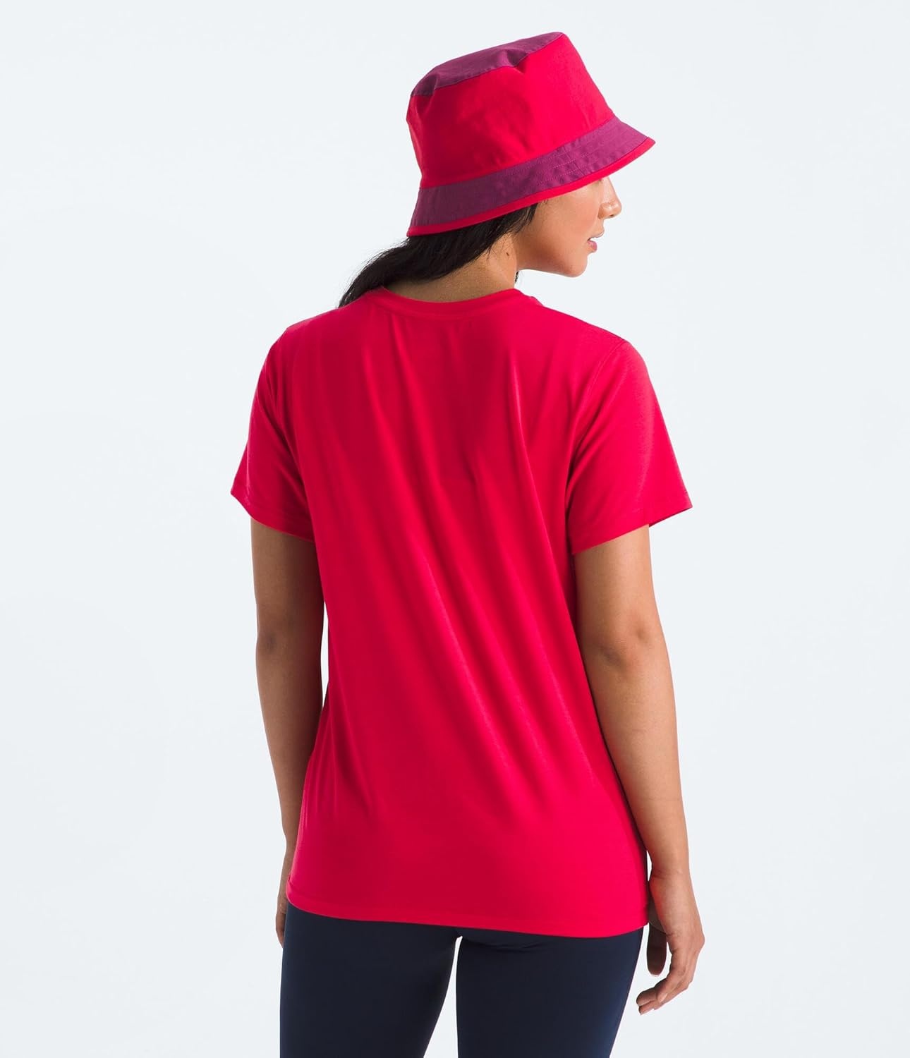 image:imageTHE NORTH FACE Womens Adventure Tee Shortsleeve Crewneck With Moisture Wicking Fabric Setin SleevesHibiscus