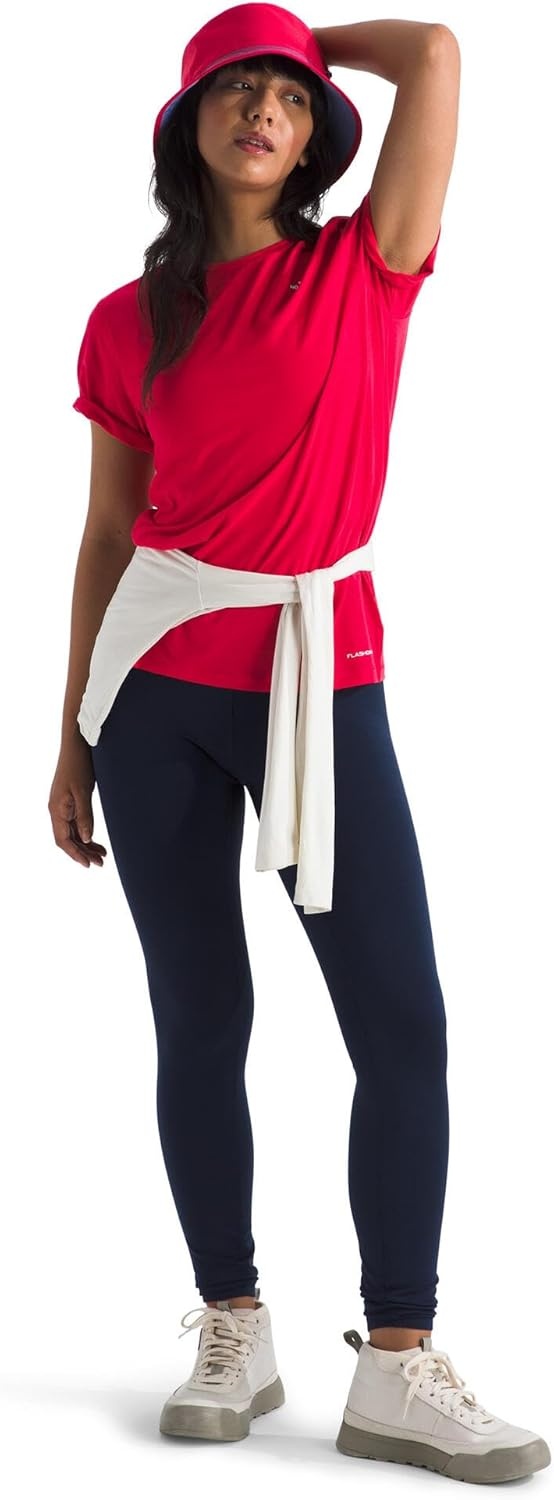 image:imageTHE NORTH FACE Womens Adventure Tee Shortsleeve Crewneck With Moisture Wicking Fabric Setin SleevesHibiscus