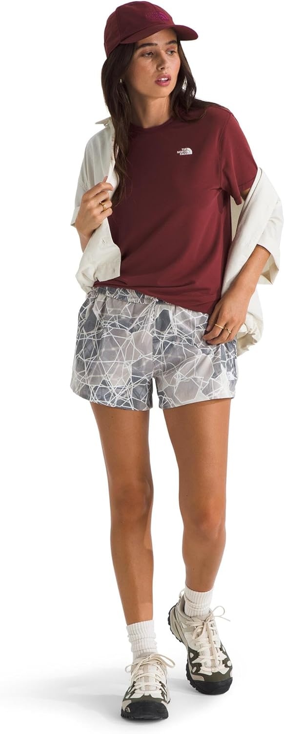 image:imageTHE NORTH FACE Womens Adventure Tee Shortsleeve Crewneck With Moisture Wicking Fabric Setin SleevesSumac