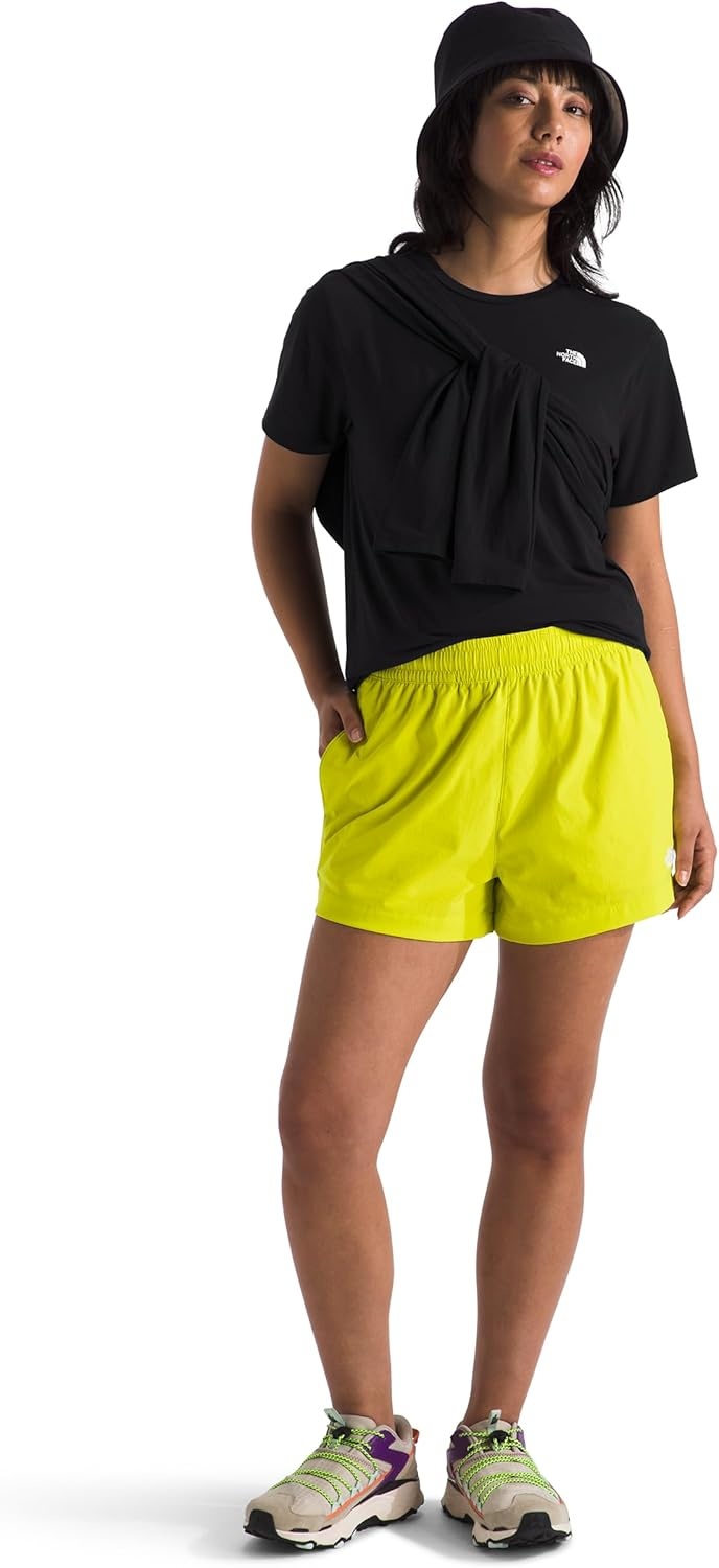 image:imageTHE NORTH FACE Womens Adventure Tee Shortsleeve Crewneck With Moisture Wicking Fabric Setin SleevesTnf Black