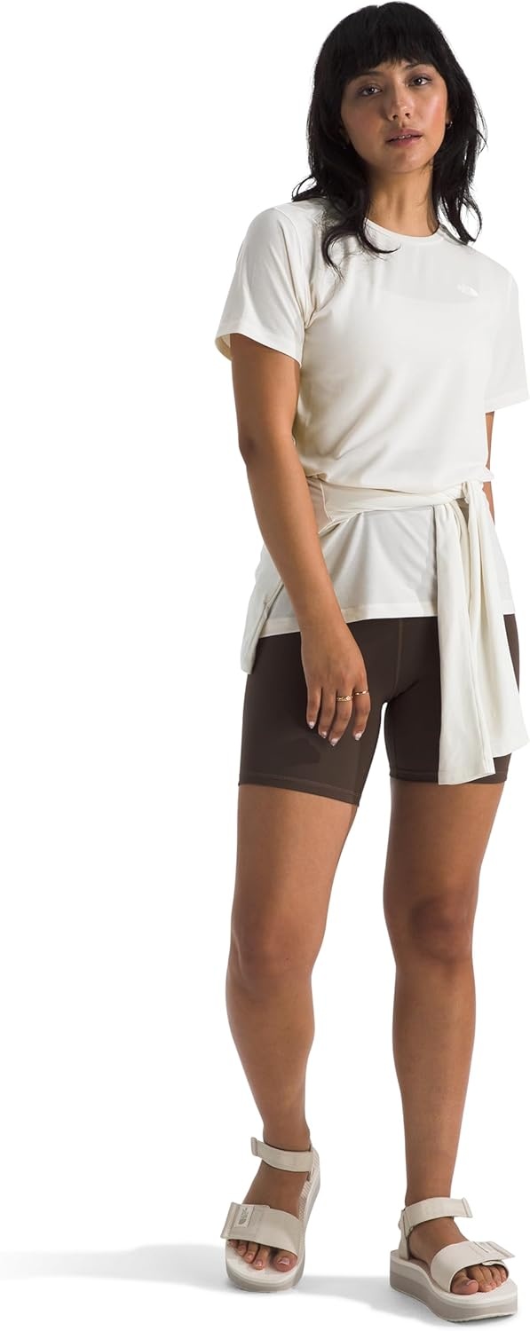 image:imageTHE NORTH FACE Womens Adventure Tee Shortsleeve Crewneck With Moisture Wicking Fabric Setin SleevesWhite Dune