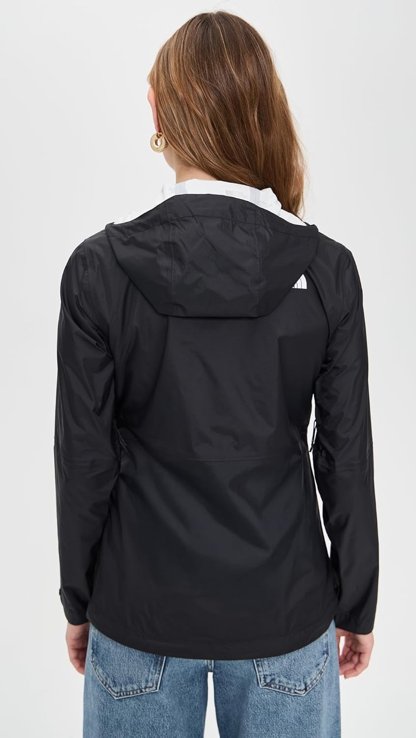 image:imageTHE NORTH FACE Womens Alta Vista Rain Jacket 3 Piece Hood With Adjustable Cinchcord Waterproof BreathableAsphalt Greytnf Black