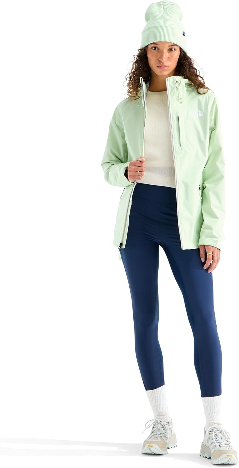 image:imageTHE NORTH FACE Womens Alta Vista Rain Jacket 3 Piece Hood With Adjustable Cinchcord Waterproof BreathableCalcified Lime
