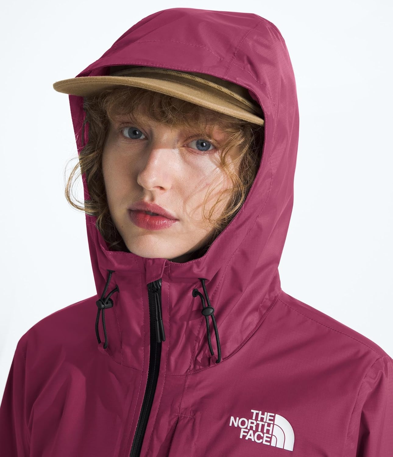 image:imageTHE NORTH FACE Womens Alta Vista Rain Jacket 3 Piece Hood With Adjustable Cinchcord Waterproof BreathableCyber Berry