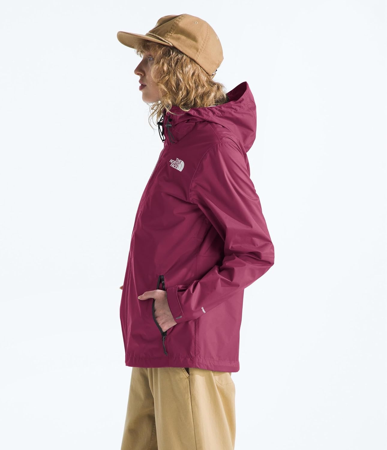 image:imageTHE NORTH FACE Womens Alta Vista Rain Jacket 3 Piece Hood With Adjustable Cinchcord Waterproof BreathableCyber Berry