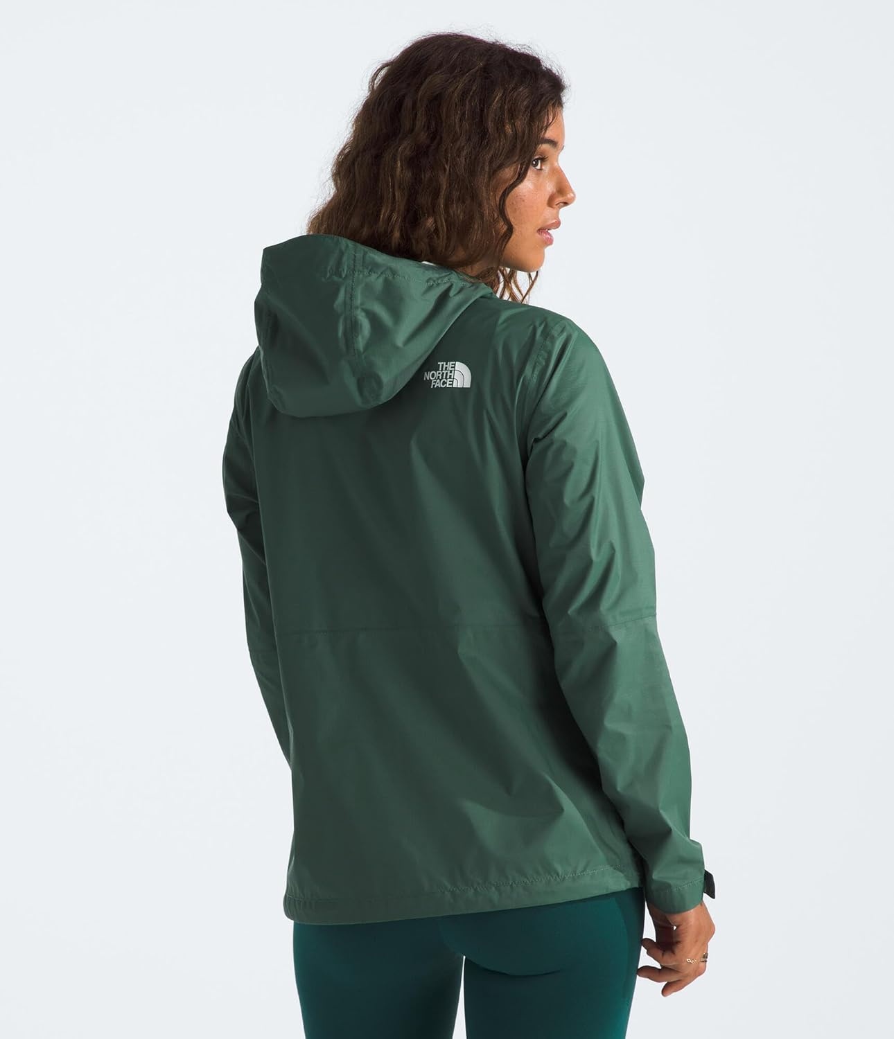 image:imageTHE NORTH FACE Womens Alta Vista Rain Jacket 3 Piece Hood With Adjustable Cinchcord Waterproof BreathableDuck Green