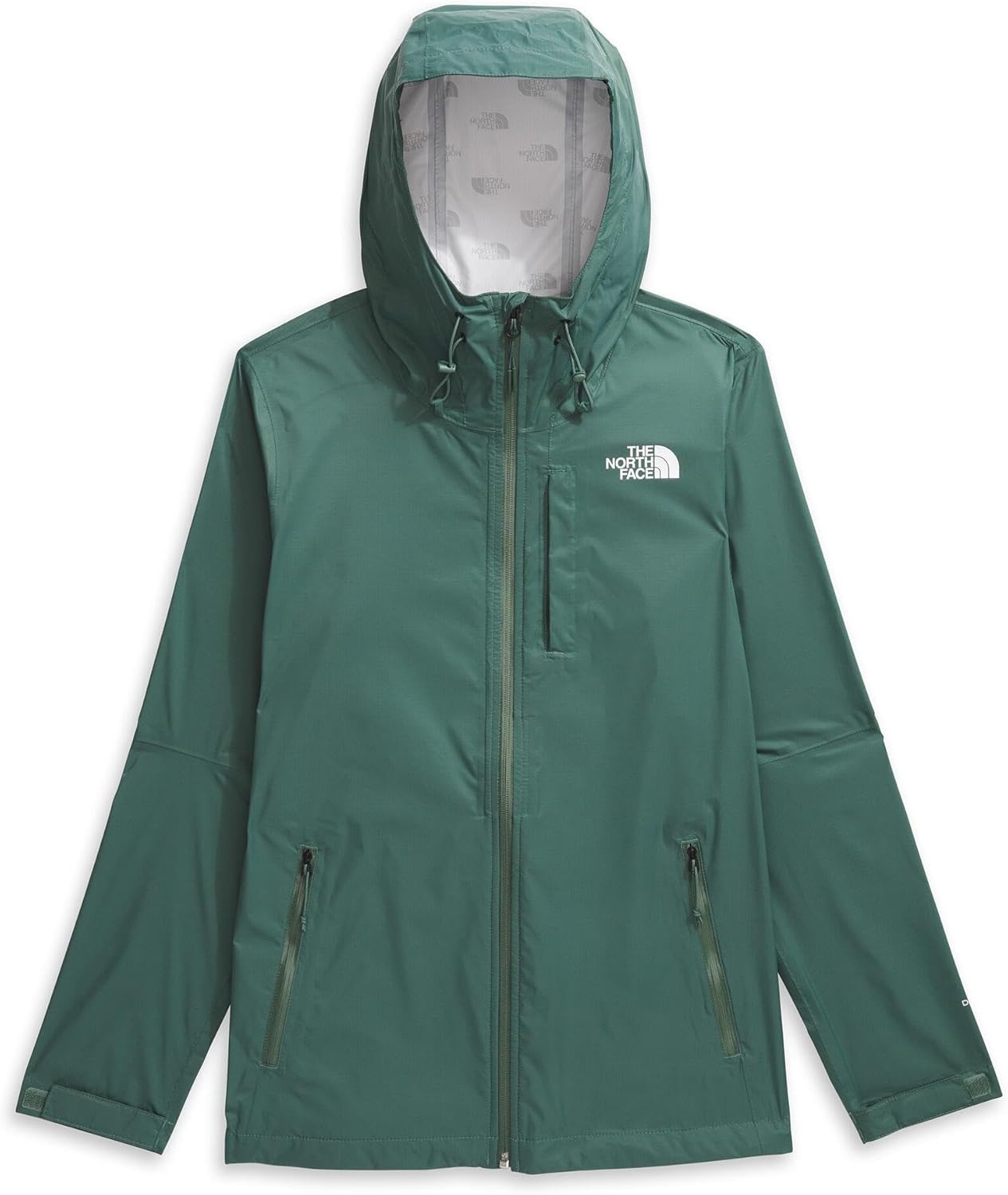 image:imageTHE NORTH FACE Womens Alta Vista Rain Jacket 3 Piece Hood With Adjustable Cinchcord Waterproof BreathableDuck Green