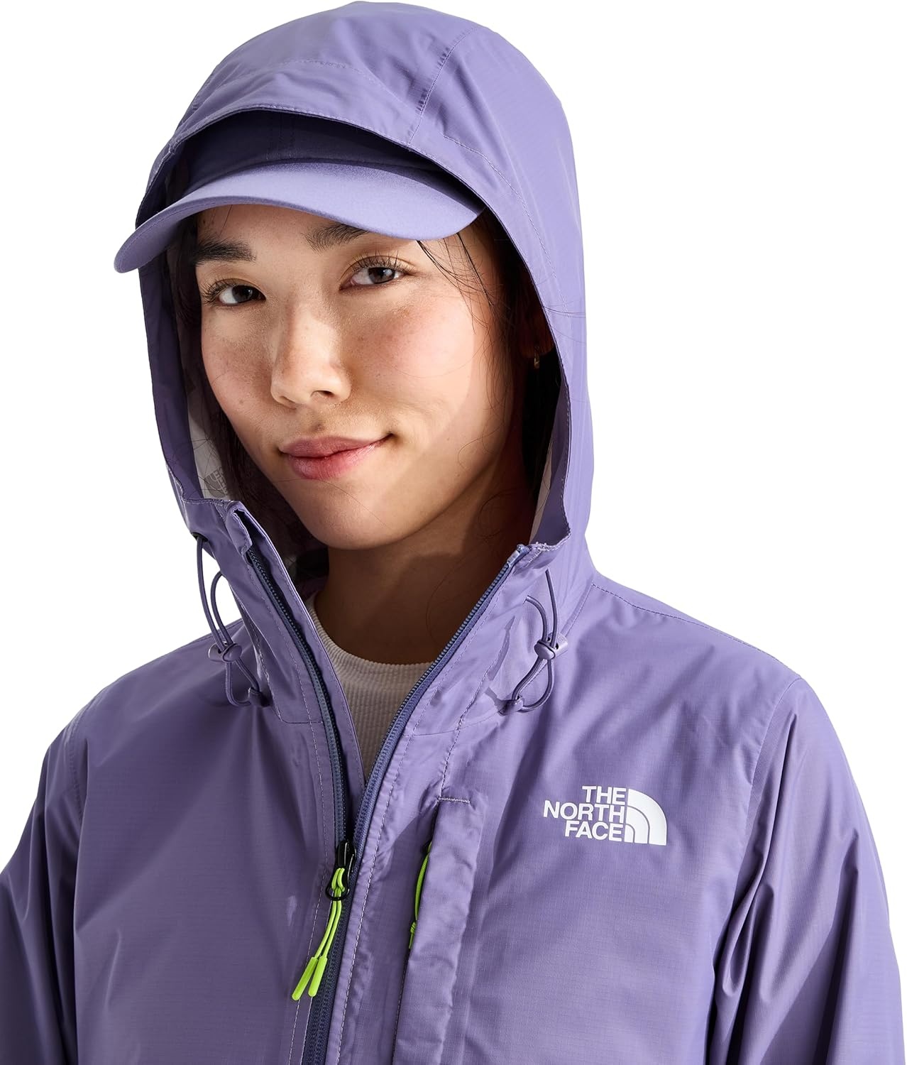 image:imageTHE NORTH FACE Womens Alta Vista Rain Jacket 3 Piece Hood With Adjustable Cinchcord Waterproof BreathableGrounded Plum