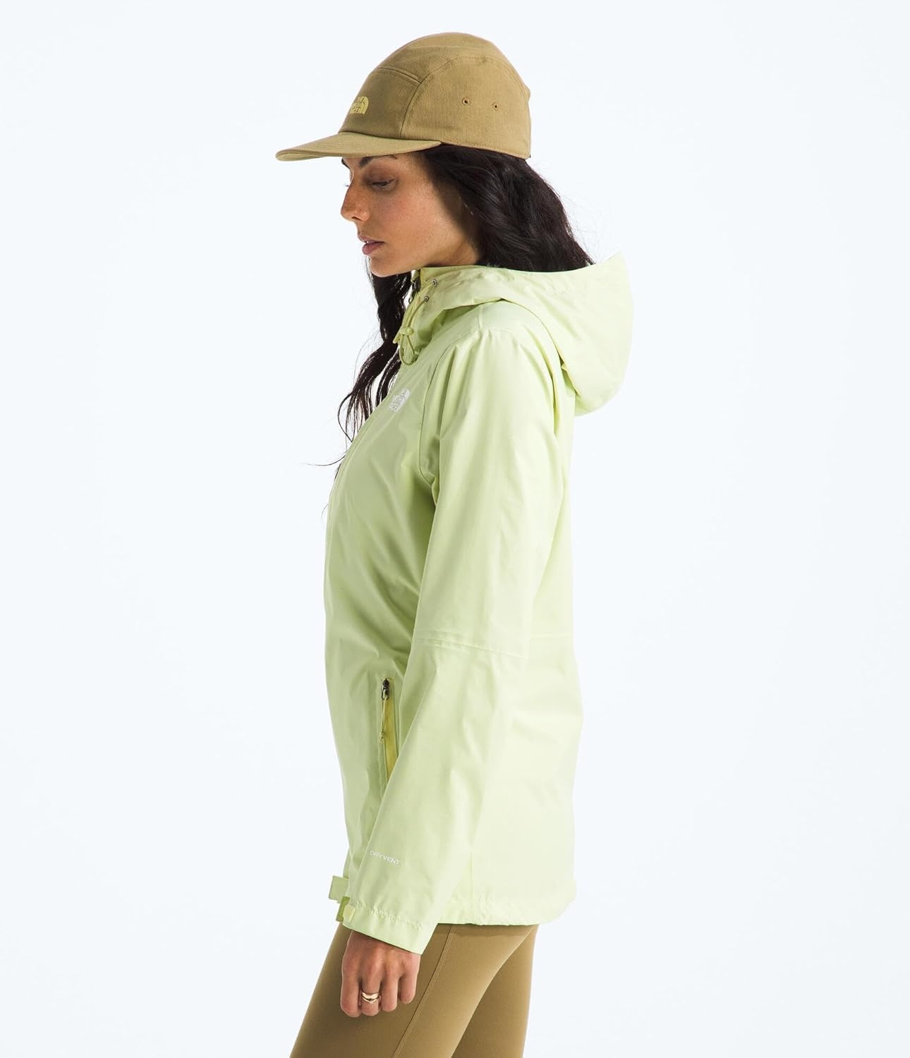 image:imageTHE NORTH FACE Womens Alta Vista Rain Jacket 3 Piece Hood With Adjustable Cinchcord Waterproof BreathableLemon Mist