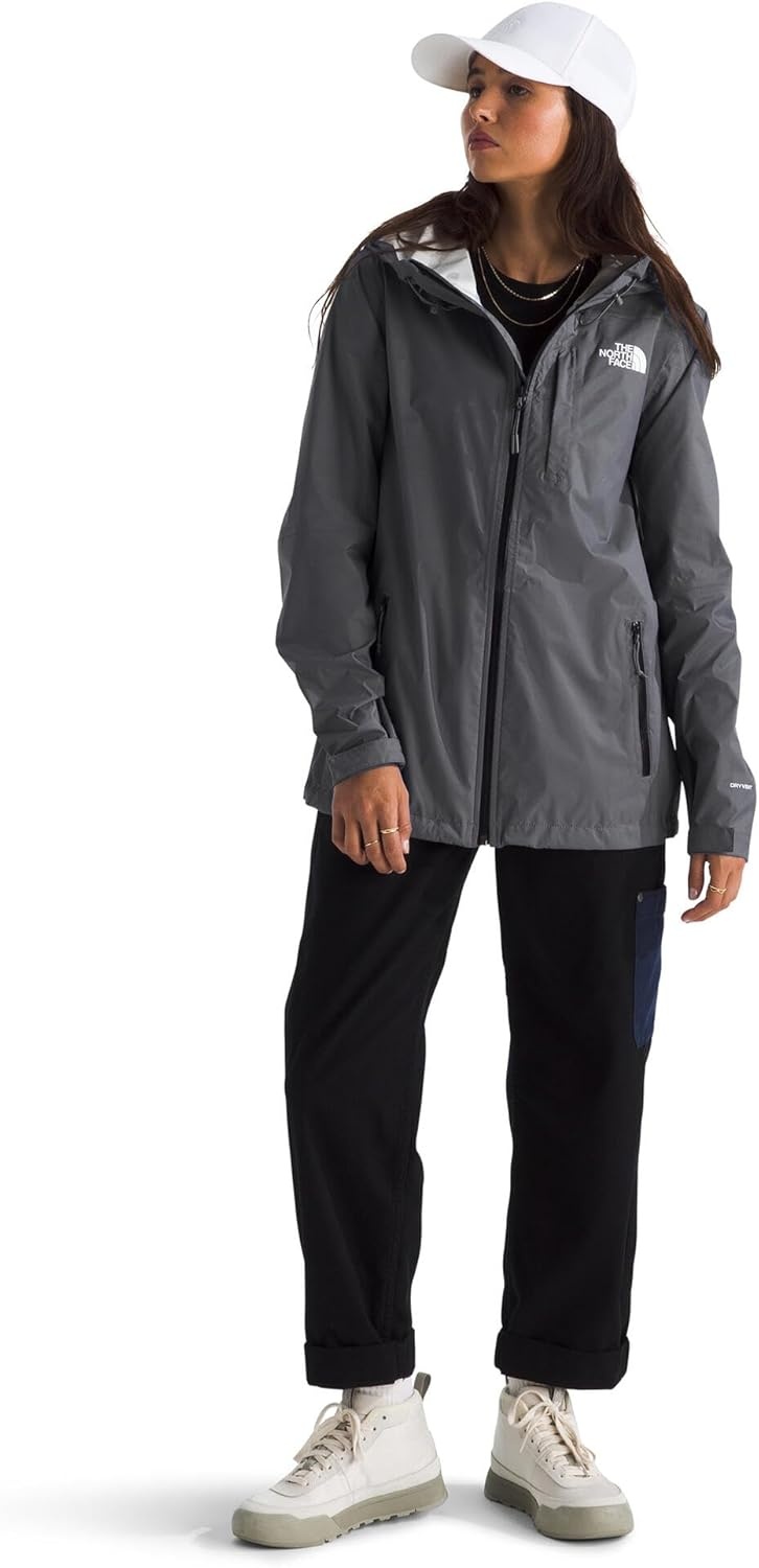 image:imageTHE NORTH FACE Womens Alta Vista Rain Jacket 3 Piece Hood With Adjustable Cinchcord Waterproof BreathableSmoked Pearl