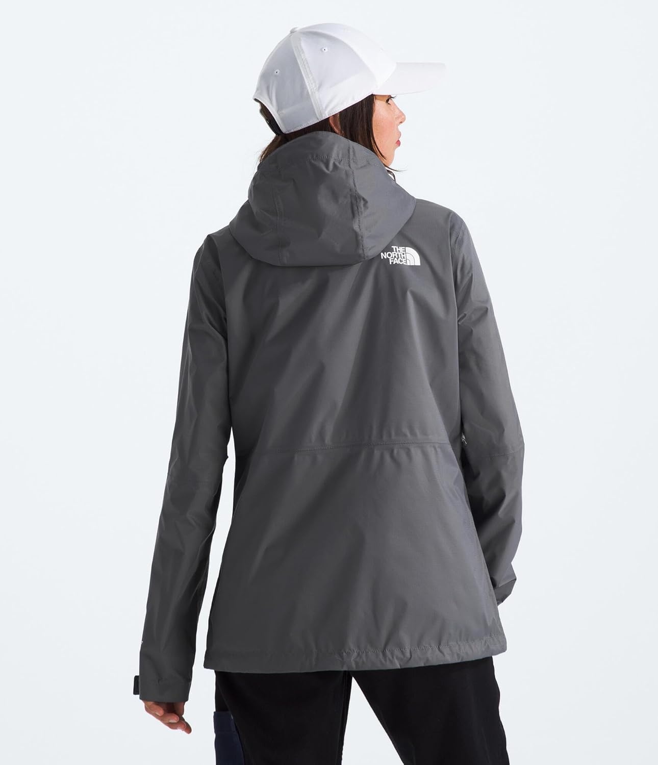 image:imageTHE NORTH FACE Womens Alta Vista Rain Jacket 3 Piece Hood With Adjustable Cinchcord Waterproof BreathableSmoked Pearl