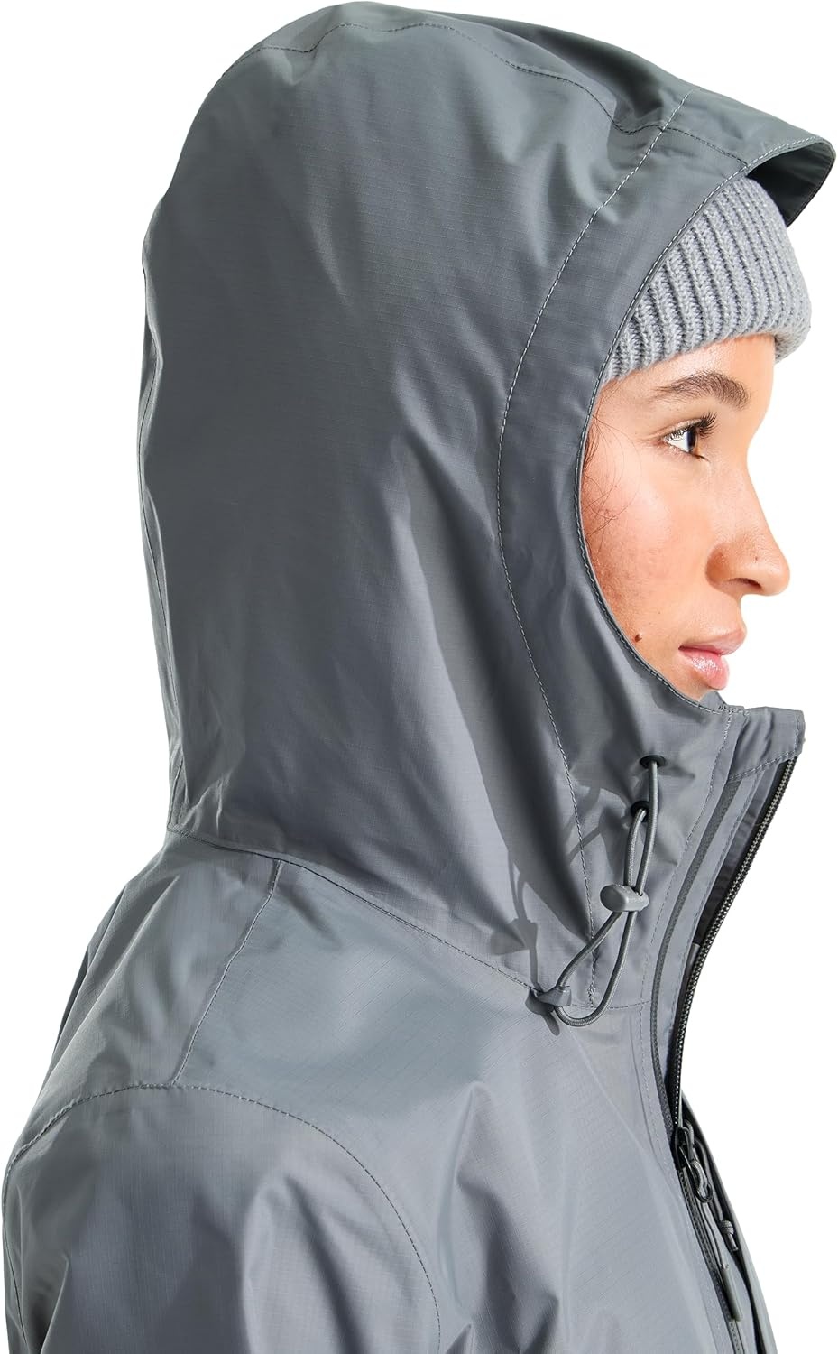 image:imageTHE NORTH FACE Womens Alta Vista Rain Jacket 3 Piece Hood With Adjustable Cinchcord Waterproof BreathableSmoked PearlNl