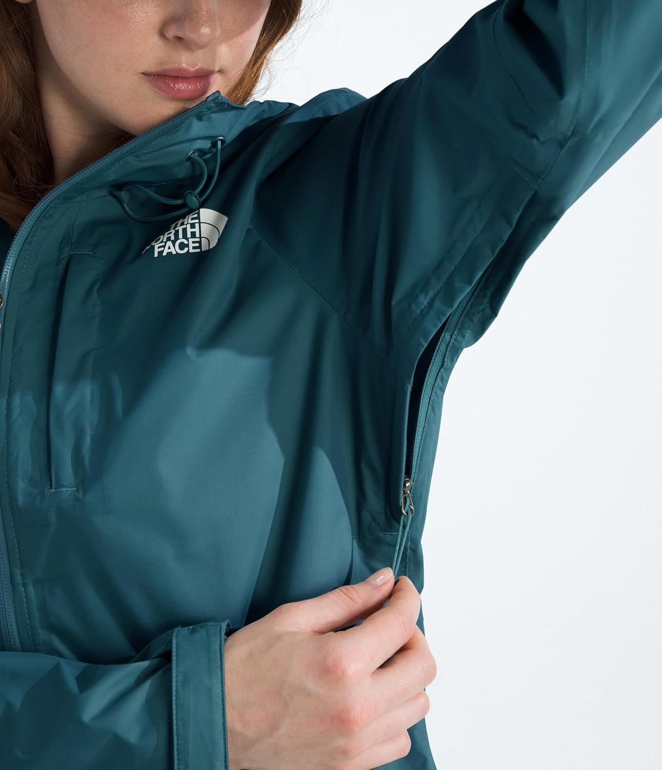 image:imageTHE NORTH FACE Womens Alta Vista Rain Jacket 3 Piece Hood With Adjustable Cinchcord Waterproof BreathableSpace