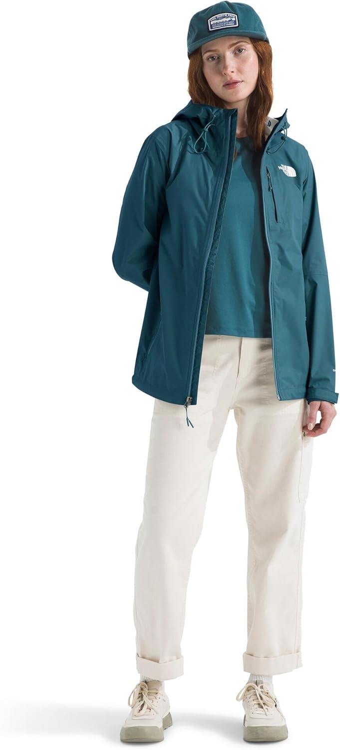image:imageTHE NORTH FACE Womens Alta Vista Rain Jacket 3 Piece Hood With Adjustable Cinchcord Waterproof BreathableSpace