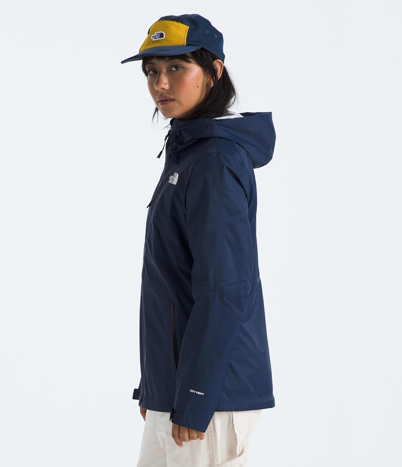 image:imageTHE NORTH FACE Womens Alta Vista Rain Jacket 3 Piece Hood With Adjustable Cinchcord Waterproof BreathableSummit Navy