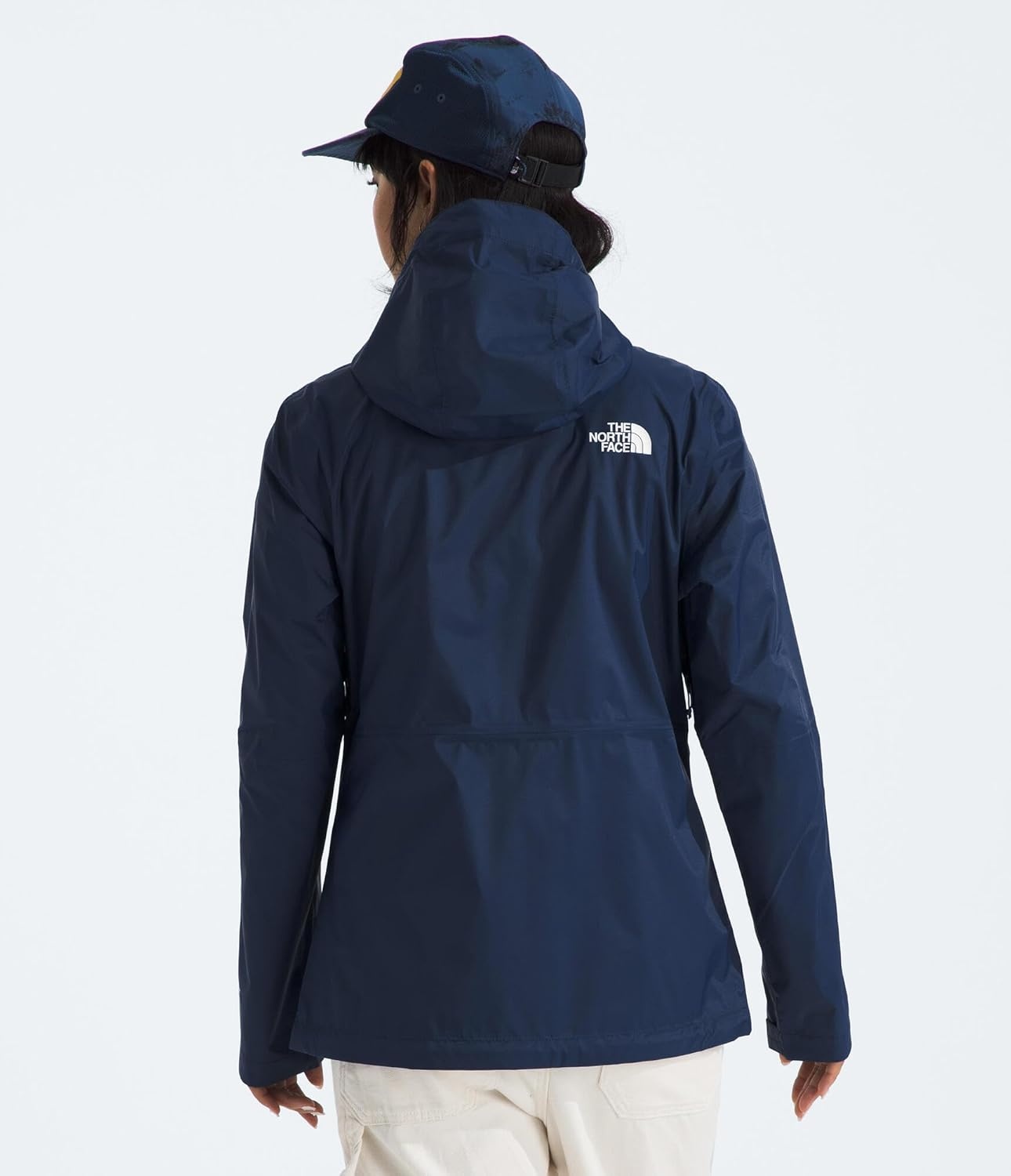 image:imageTHE NORTH FACE Womens Alta Vista Rain Jacket 3 Piece Hood With Adjustable Cinchcord Waterproof BreathableSummit Navy