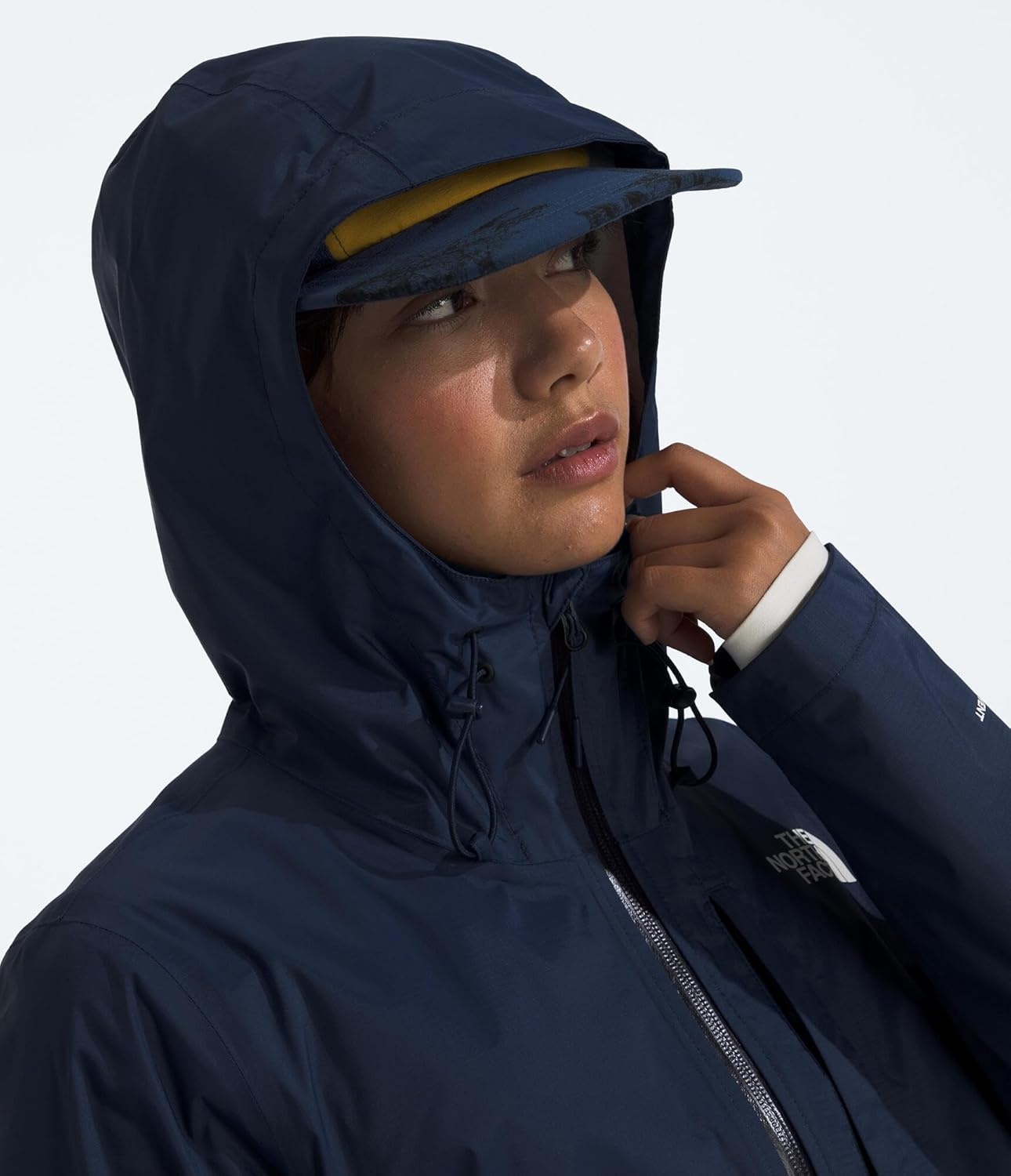 image:imageTHE NORTH FACE Womens Alta Vista Rain Jacket 3 Piece Hood With Adjustable Cinchcord Waterproof BreathableSummit Navy