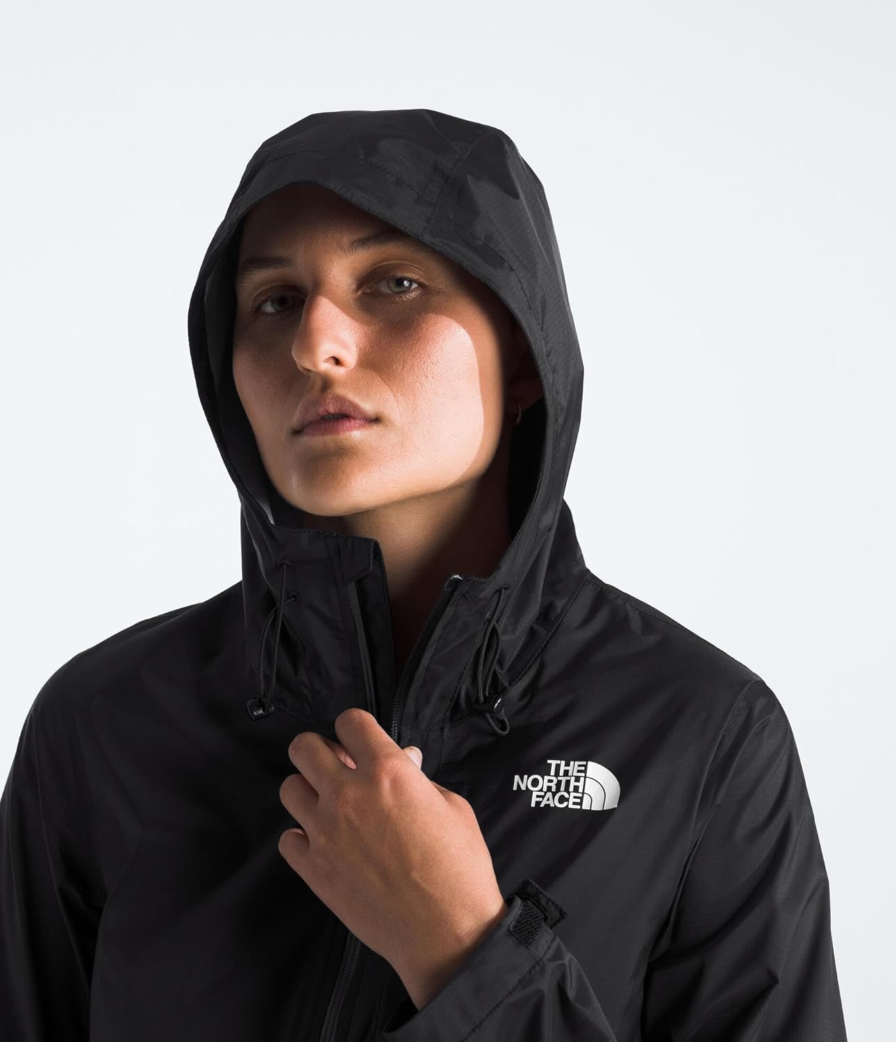 image:imageTHE NORTH FACE Womens Alta Vista Rain Jacket 3 Piece Hood With Adjustable Cinchcord Waterproof BreathableTnf Black