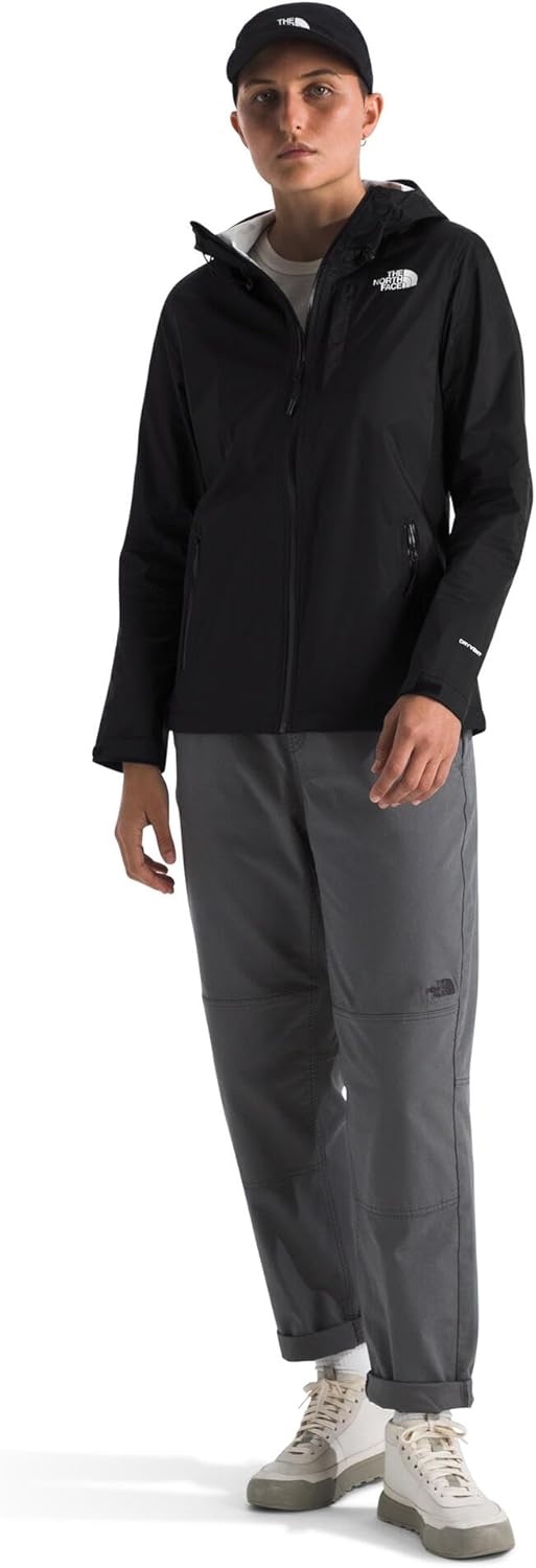 image:imageTHE NORTH FACE Womens Alta Vista Rain Jacket 3 Piece Hood With Adjustable Cinchcord Waterproof BreathableTnf Black