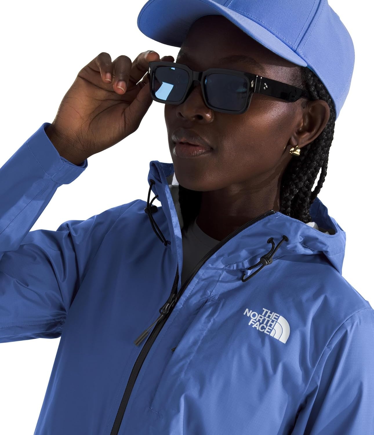 image:imageTHE NORTH FACE Womens Alta Vista Rain Jacket 3 Piece Hood With Adjustable Cinchcord Waterproof BreathableVirtual Blue