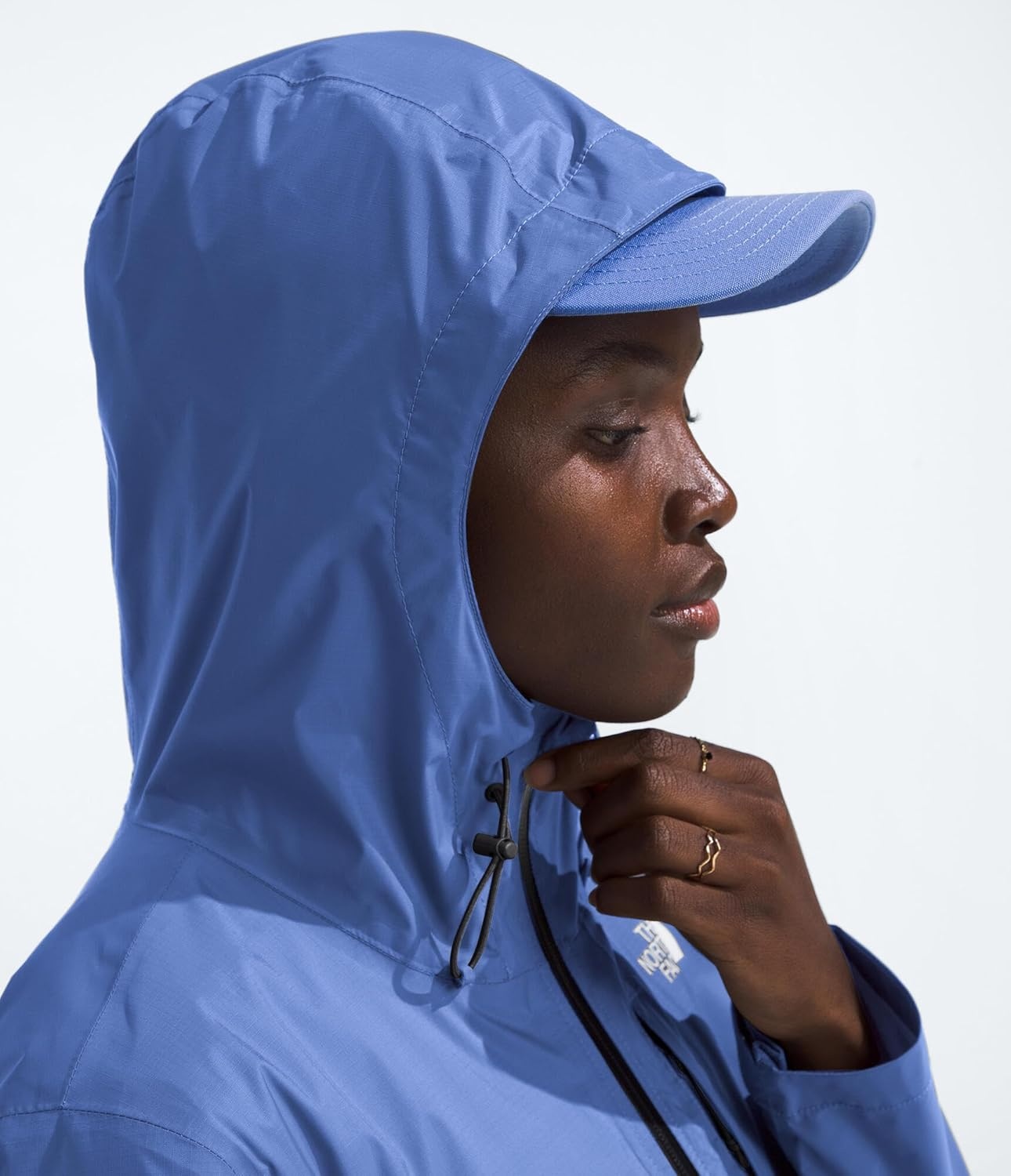 image:imageTHE NORTH FACE Womens Alta Vista Rain Jacket 3 Piece Hood With Adjustable Cinchcord Waterproof BreathableVirtual Blue