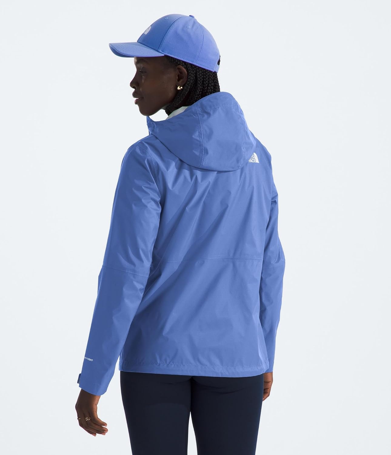 image:imageTHE NORTH FACE Womens Alta Vista Rain Jacket 3 Piece Hood With Adjustable Cinchcord Waterproof BreathableVirtual Blue