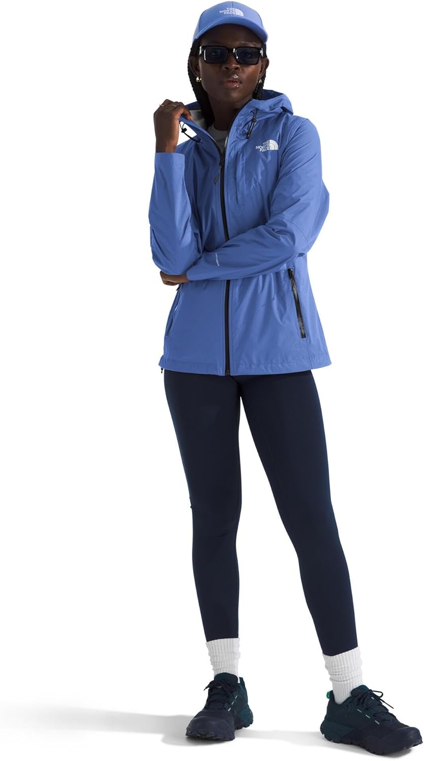 image:imageTHE NORTH FACE Womens Alta Vista Rain Jacket 3 Piece Hood With Adjustable Cinchcord Waterproof BreathableVirtual Blue