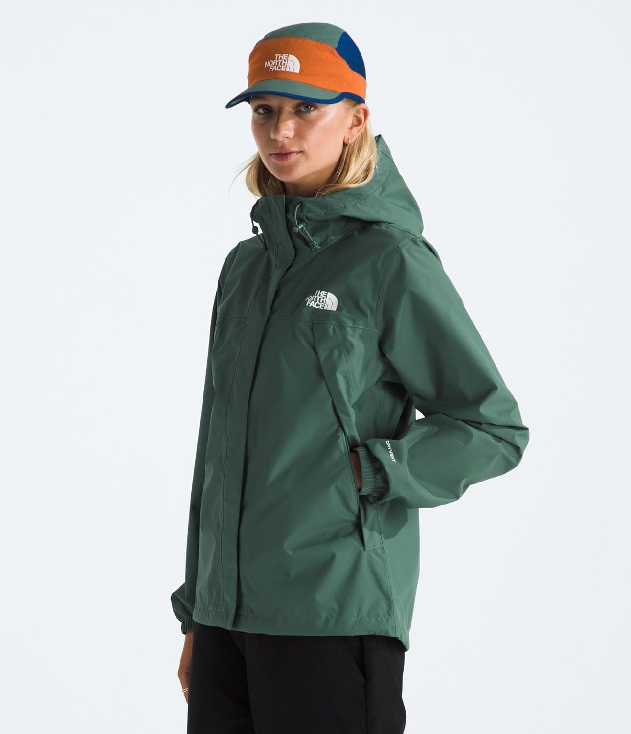 image:imageTHE NORTH FACE Womens Antora Waterproof Breathable Rain CoatDuck Green