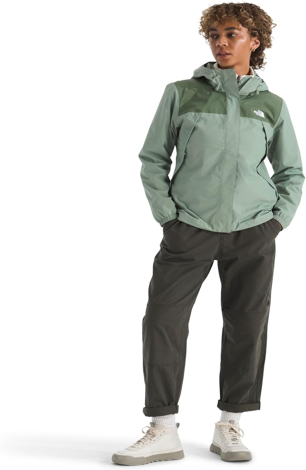 image:imageTHE NORTH FACE Womens Antora Waterproof Breathable Rain CoatSlate MossBark Mist