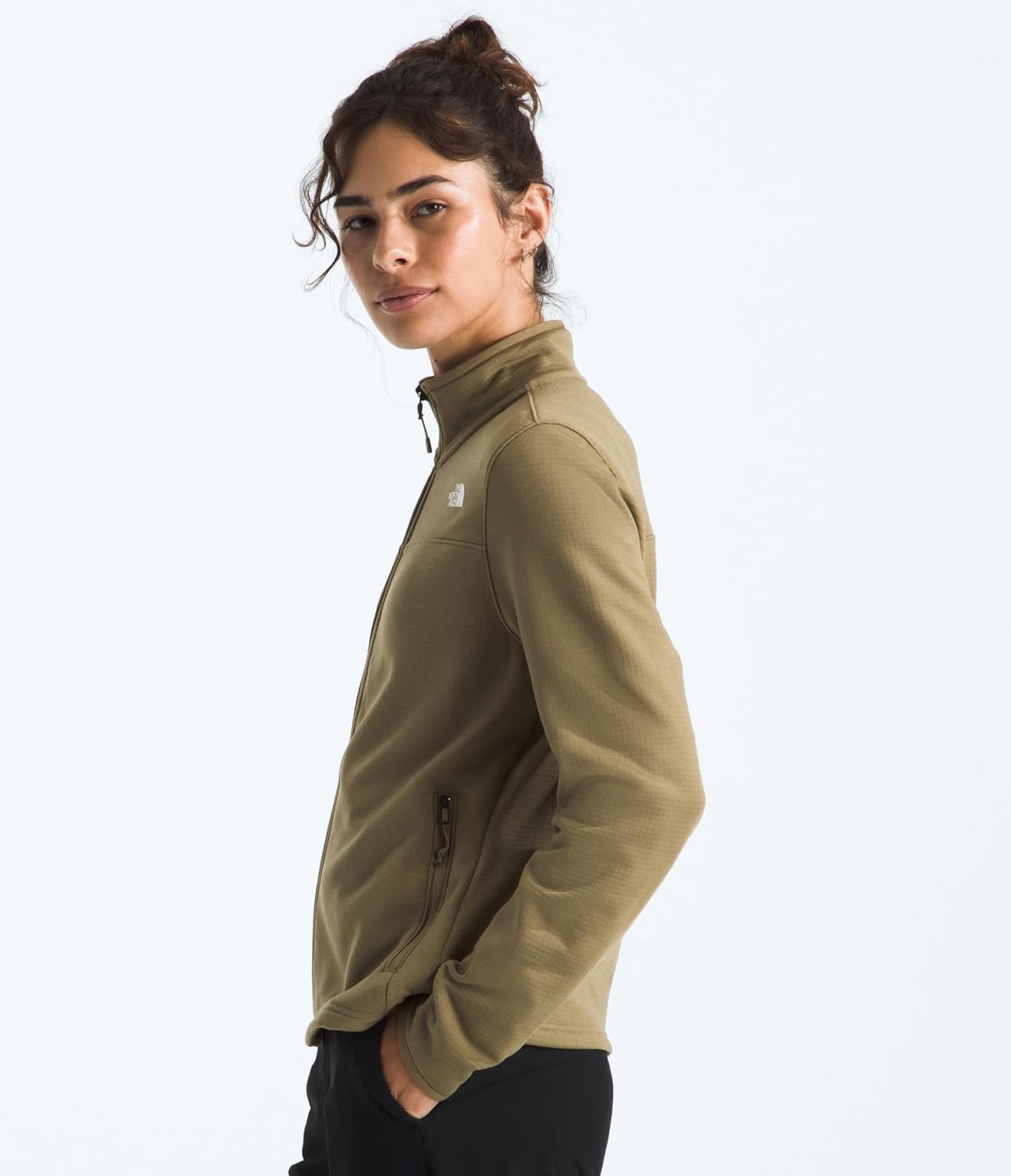 image:imageTHE NORTH FACE Womens Cedar Trail Grid Fleece Jacket Zip Pockets amp Reinforced Binding on the Collar Cuffs amp HemCedar