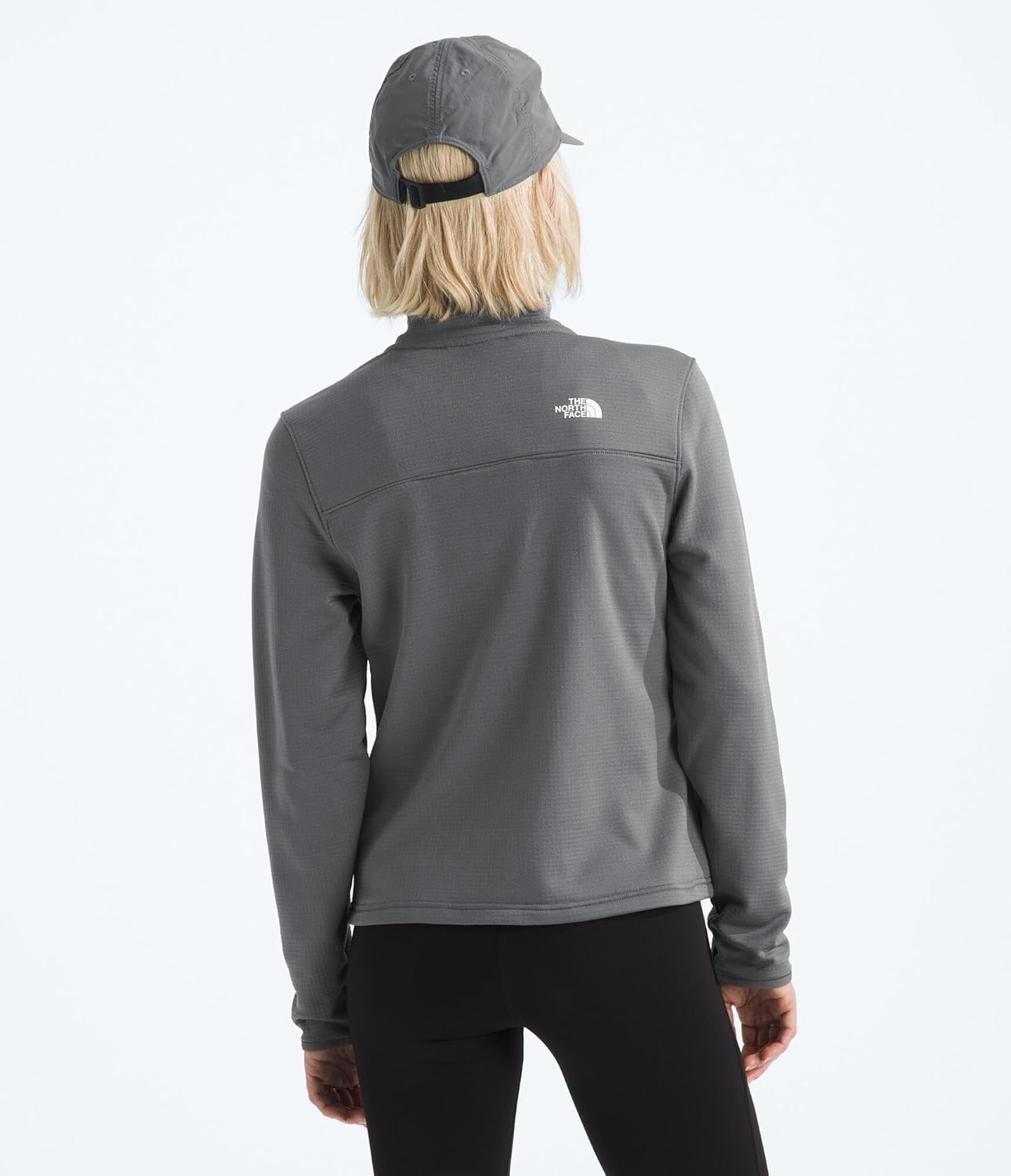 image:imageTHE NORTH FACE Womens Cedar Trail Grid Fleece Jacket Zip Pockets amp Reinforced Binding on the Collar Cuffs amp HemSmoked Pearl
